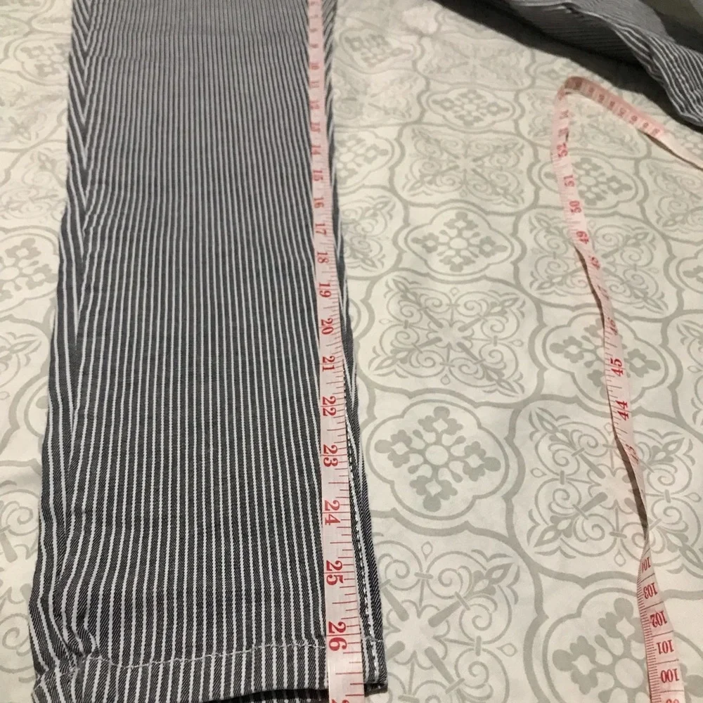 Free People (Size 27) Women’s Belle Grey High Rise Pants Skinny Trouser Striped